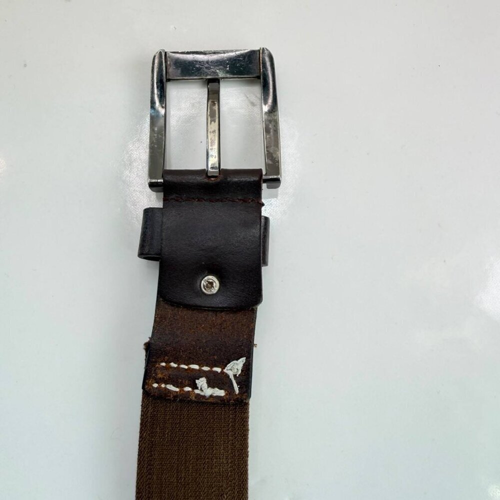Men’s U.S. Polo Assn. Leather & Canvas Belt - Size 32 - Picture 4 of 13